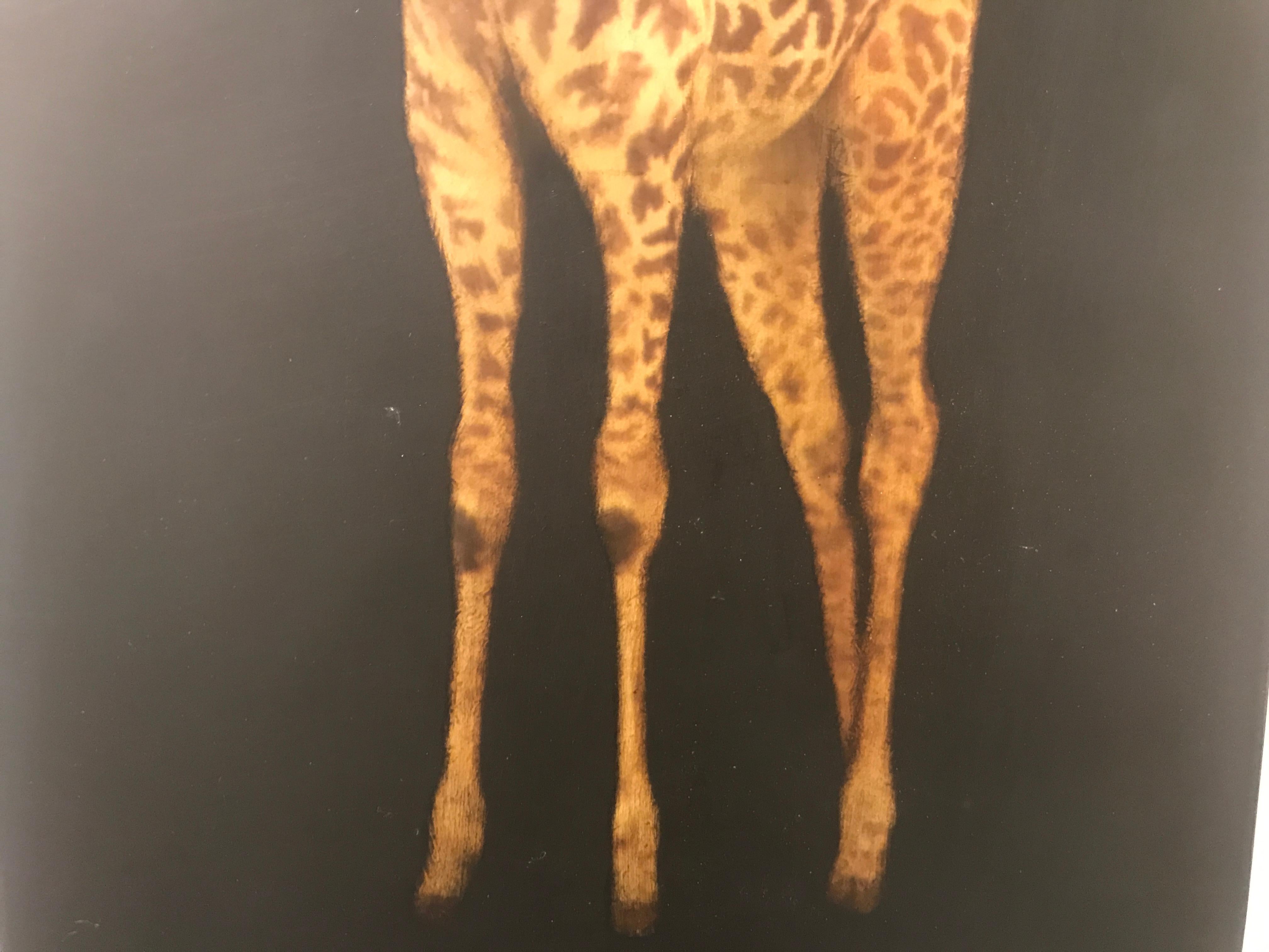 Giraffe by Dawne Raulet 2019 Vertical Animal Contemporary Board Painting 4