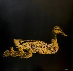 Making Way for My Ducklings by Dawne Raulet Contemporary Animal Painting
