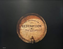 Redemption by Dawne Raulet Petite Contemporary Mixed Media Whiskey Barrel
