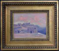 "On the Hopi Reservation" Rare Adobe Scene by Dawson Dawson-Watson circa 1927