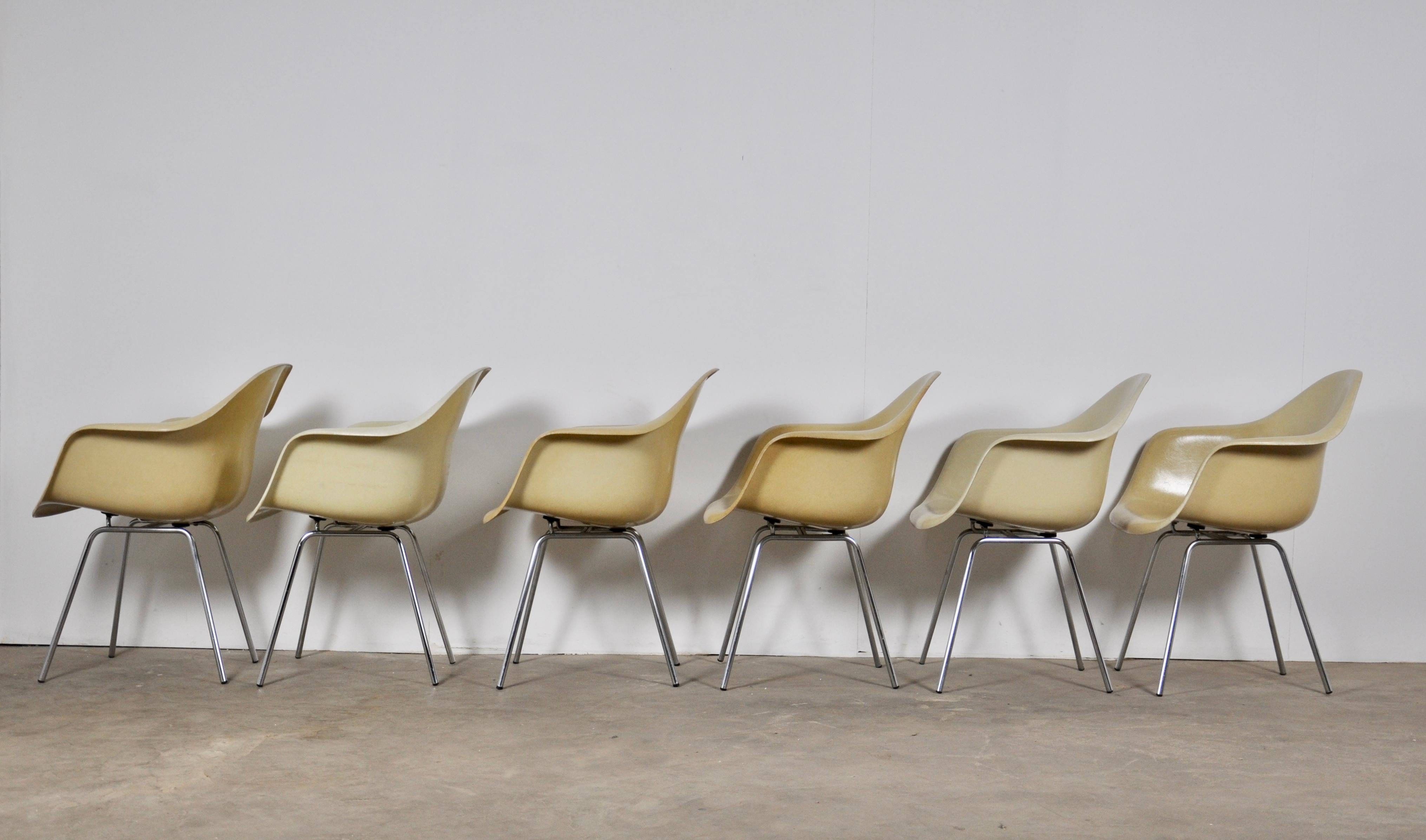 DAX Dining Chairs by Charles and Ray Eames for Herman Miller 1960s Set of 6 1