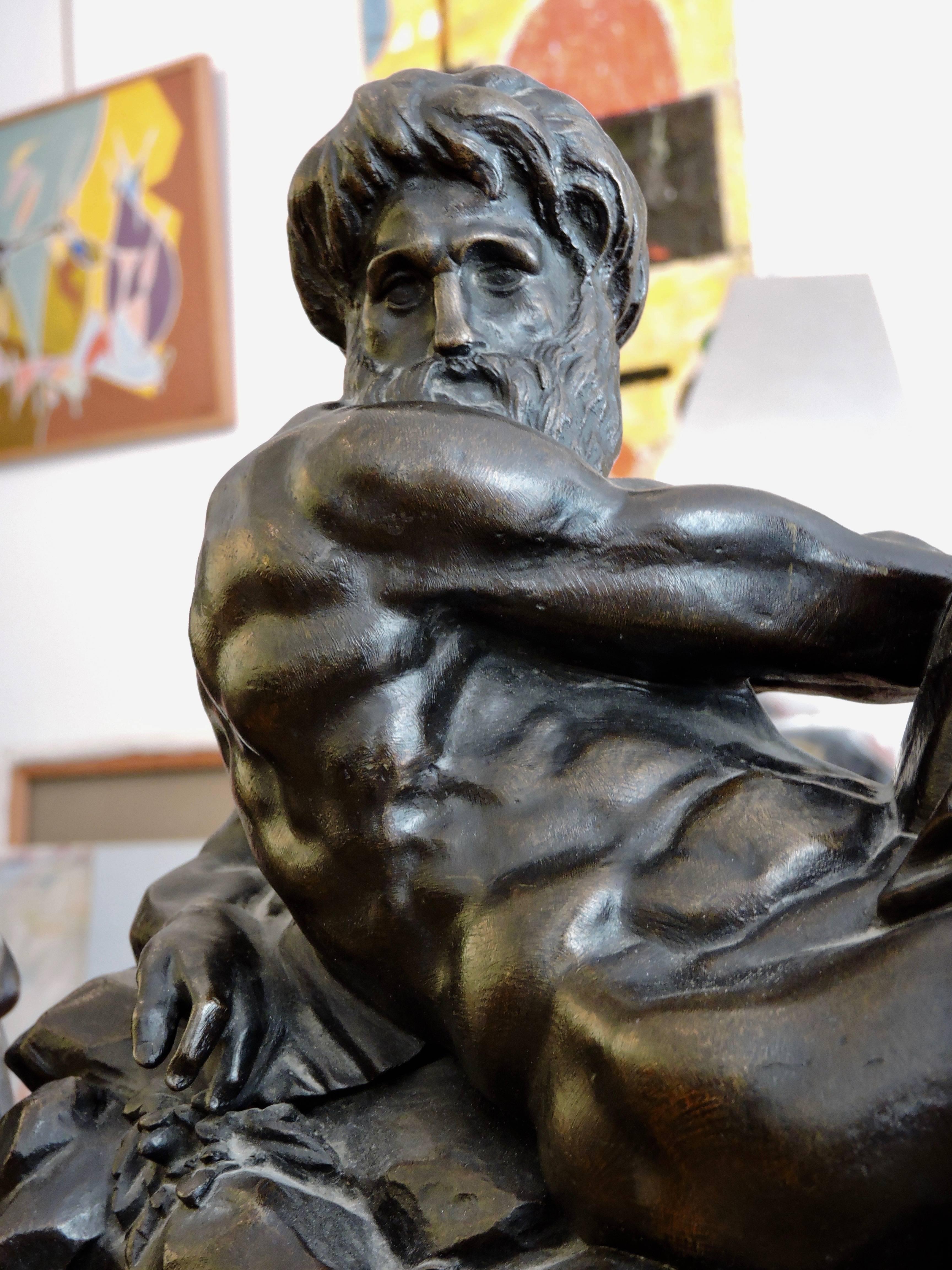 Day and Night, a Pair of 19th Century Bronze Sculpture after Michelangelo 1