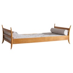 Daybed in Solid Ash Wood. Designer Franco Buzzi from the 1940s
