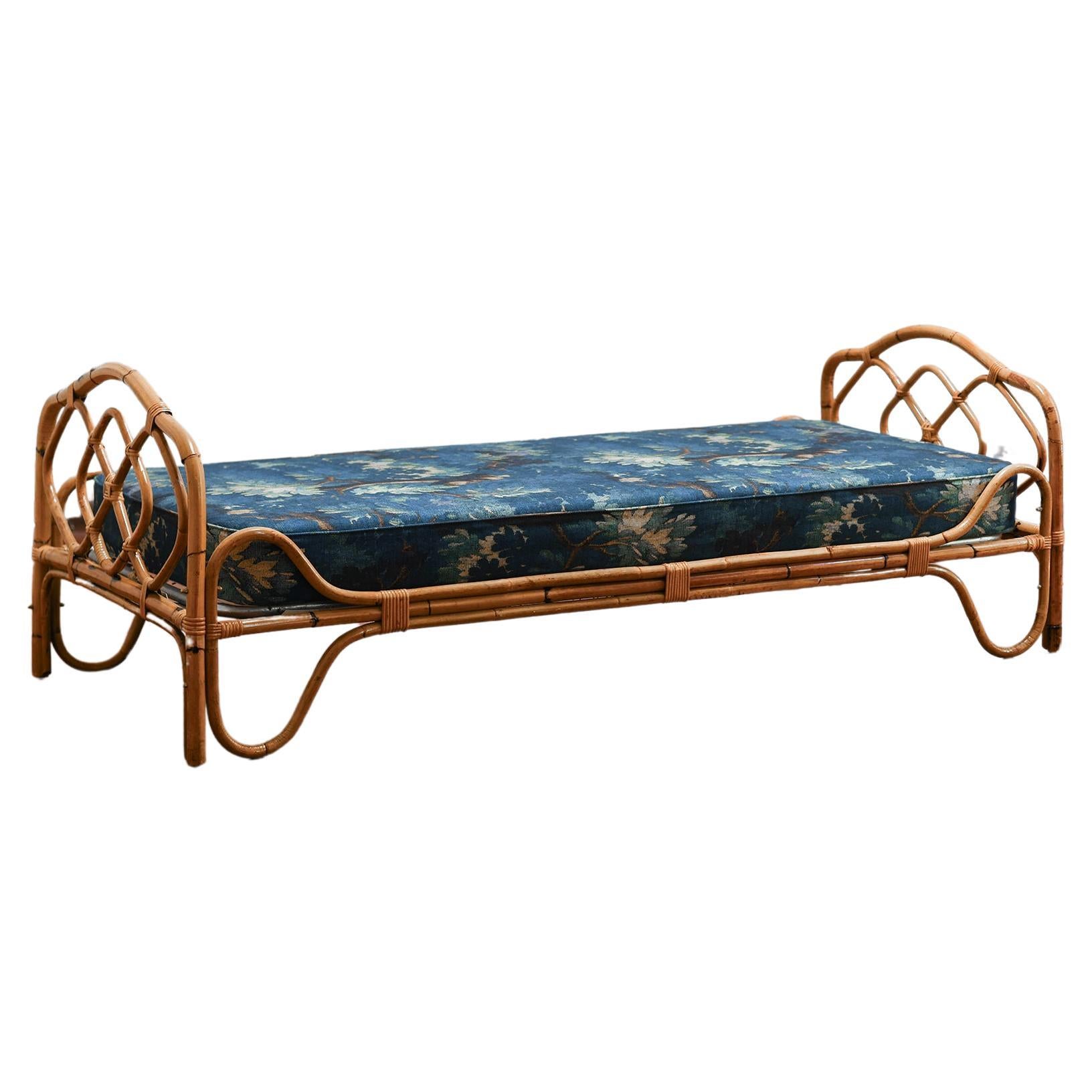 Letto da giorno in vimini, anni '70