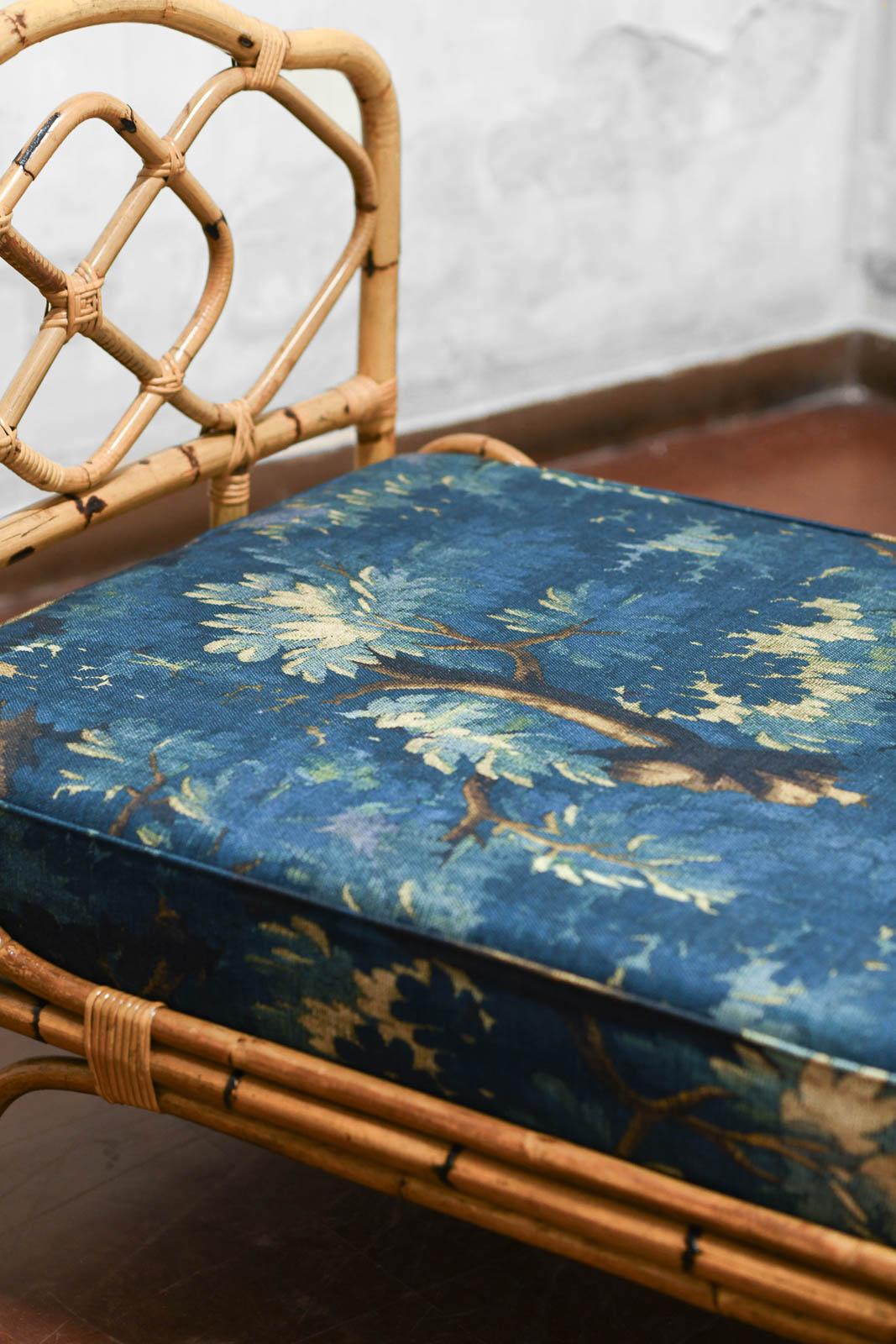 Osier Lit de jour avec rails latéraux hauts, fabriqué en osier en vente