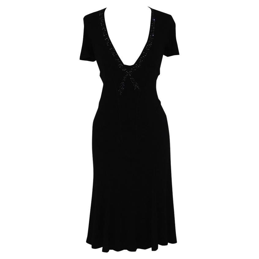 Blugirl Black Velvet Dress IT38 For Sale at 1stDibs