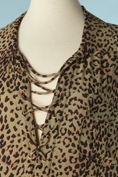 Day dress with laces and leopard print LAURENCE DOLIGÉ