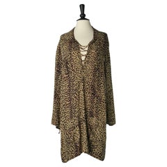 Vestido de día con encajes y estampado de leopardo LAURENCE DOLIGÉ