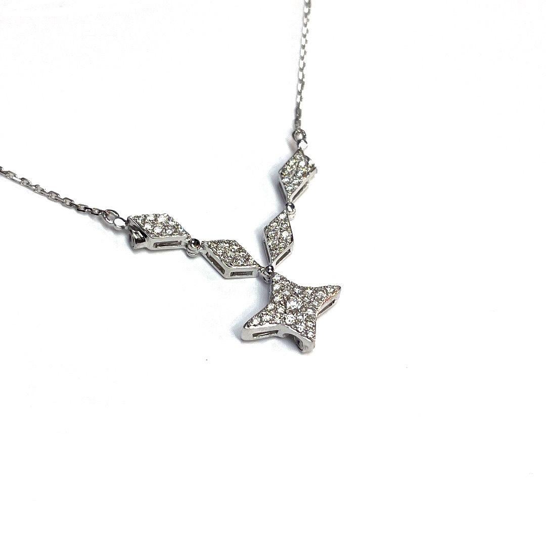 De las mujeres Collar Convertible Día a Noche Oro Blanco 18K en venta