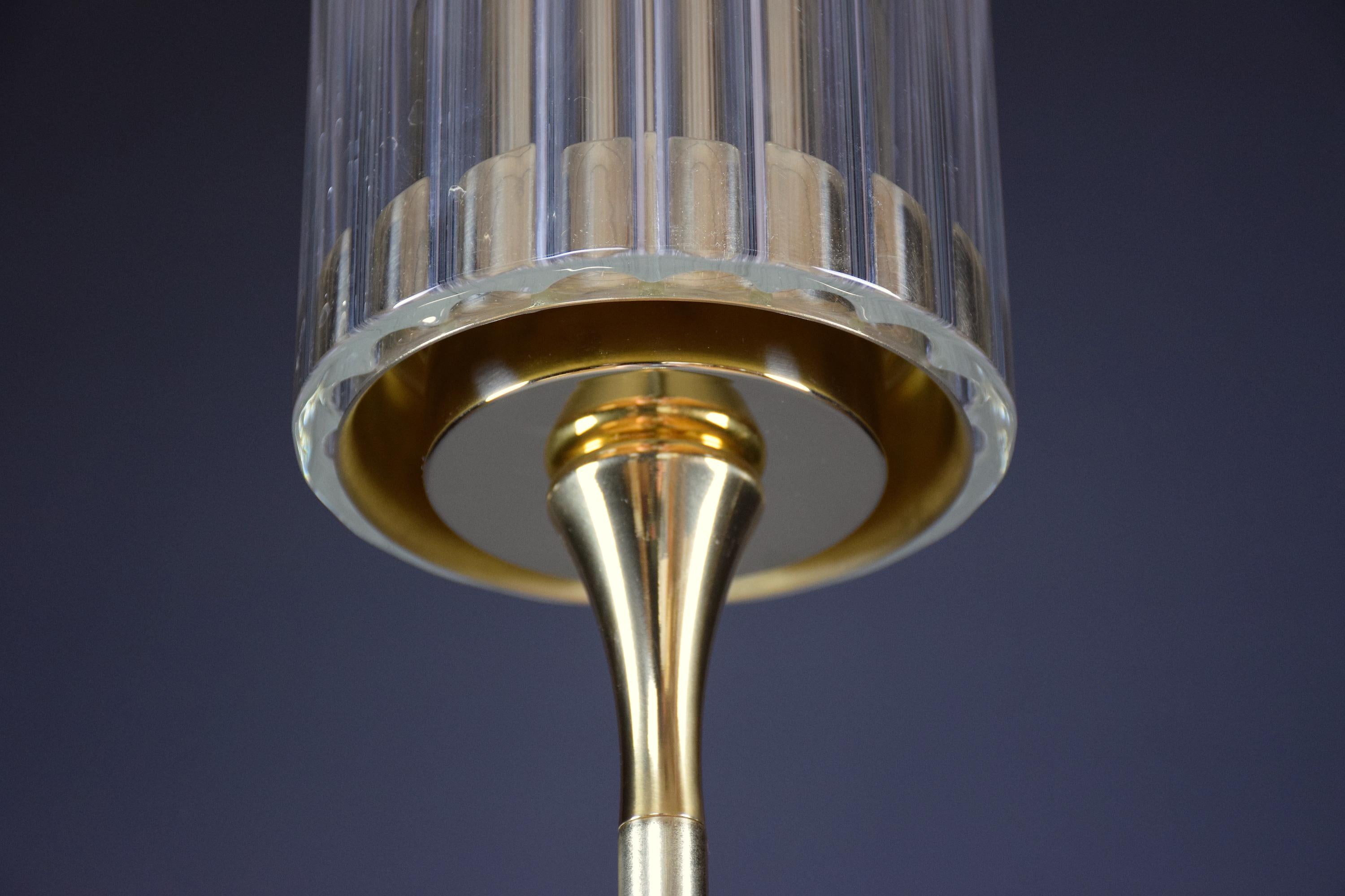 Modern Daya-F1 Brass and Glass Floor Lamp