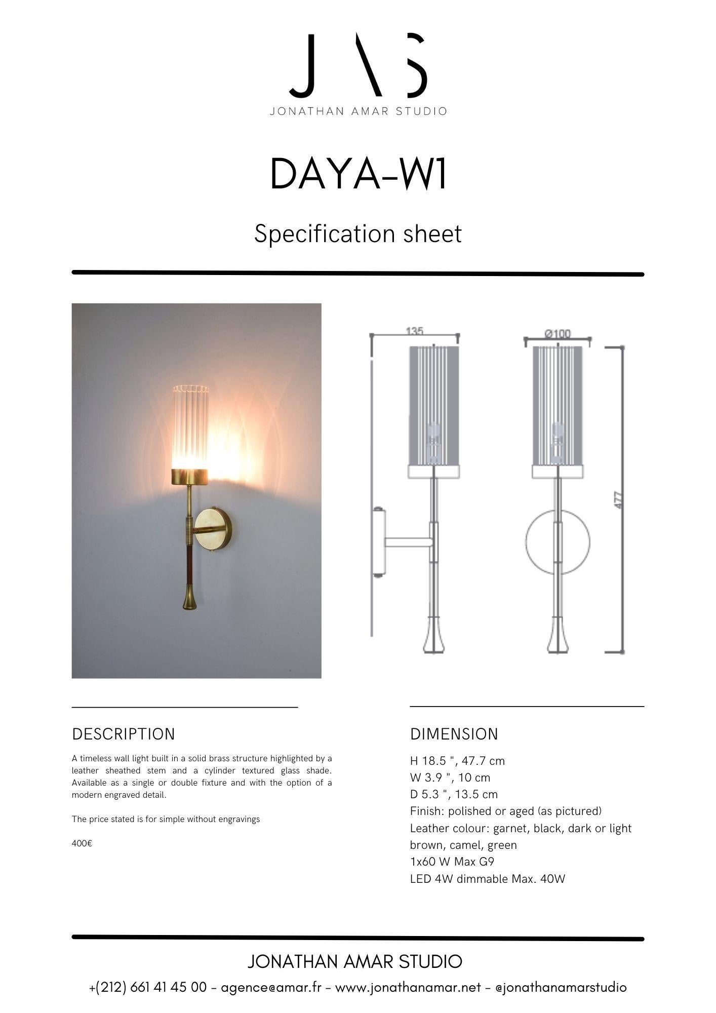 Contemporary Daya-W1 Wall Light, Jas  For Sale
