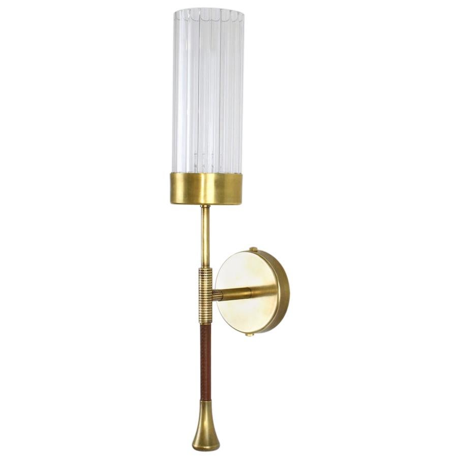 DAYA-W1M Brass Modern Engraved Wall Light, Flow 2 Collection