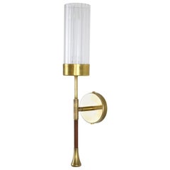 DAYA-W1M Brass Modern Engraved Wall Light, Flow 2 Collection