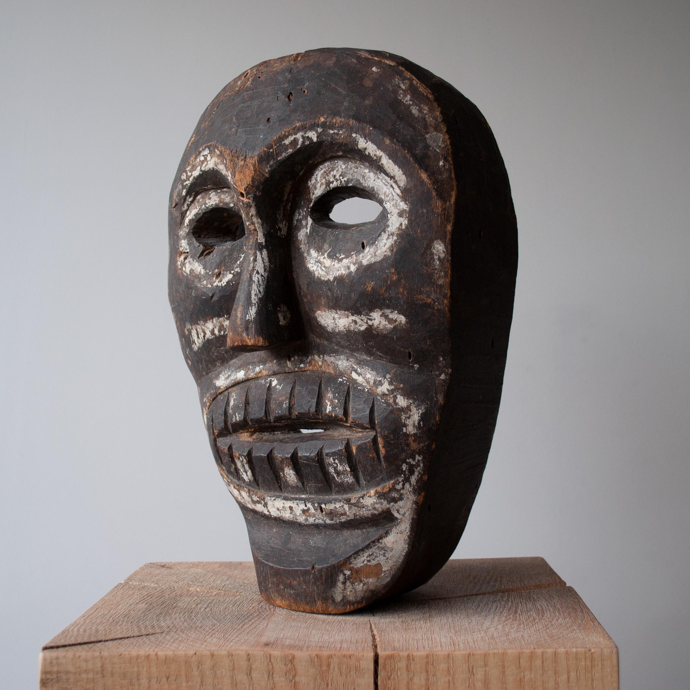 Hand-Carved Dayak Shaman Mask For Sale