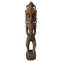 Figure de gardien "Hampatong" de la tribu Dayak, Borneo, vers 1900