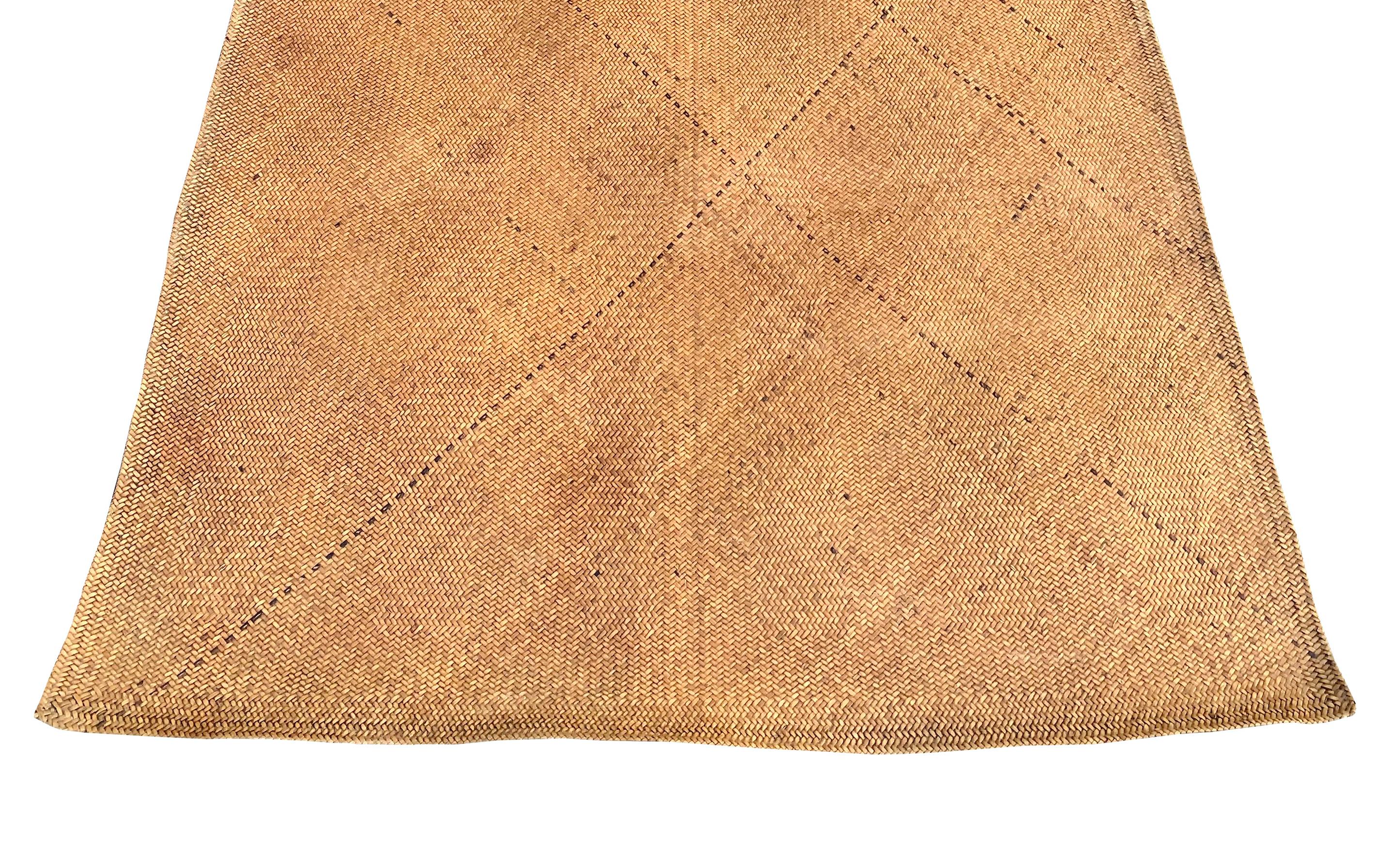 Hand-Woven Dayak Tribe Mat, Kalimantan, Indonesia, Mid-20th Century