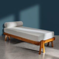 Daybed 1950s Angelo Mangiarotti Bruno Morassutti, marrón y gris