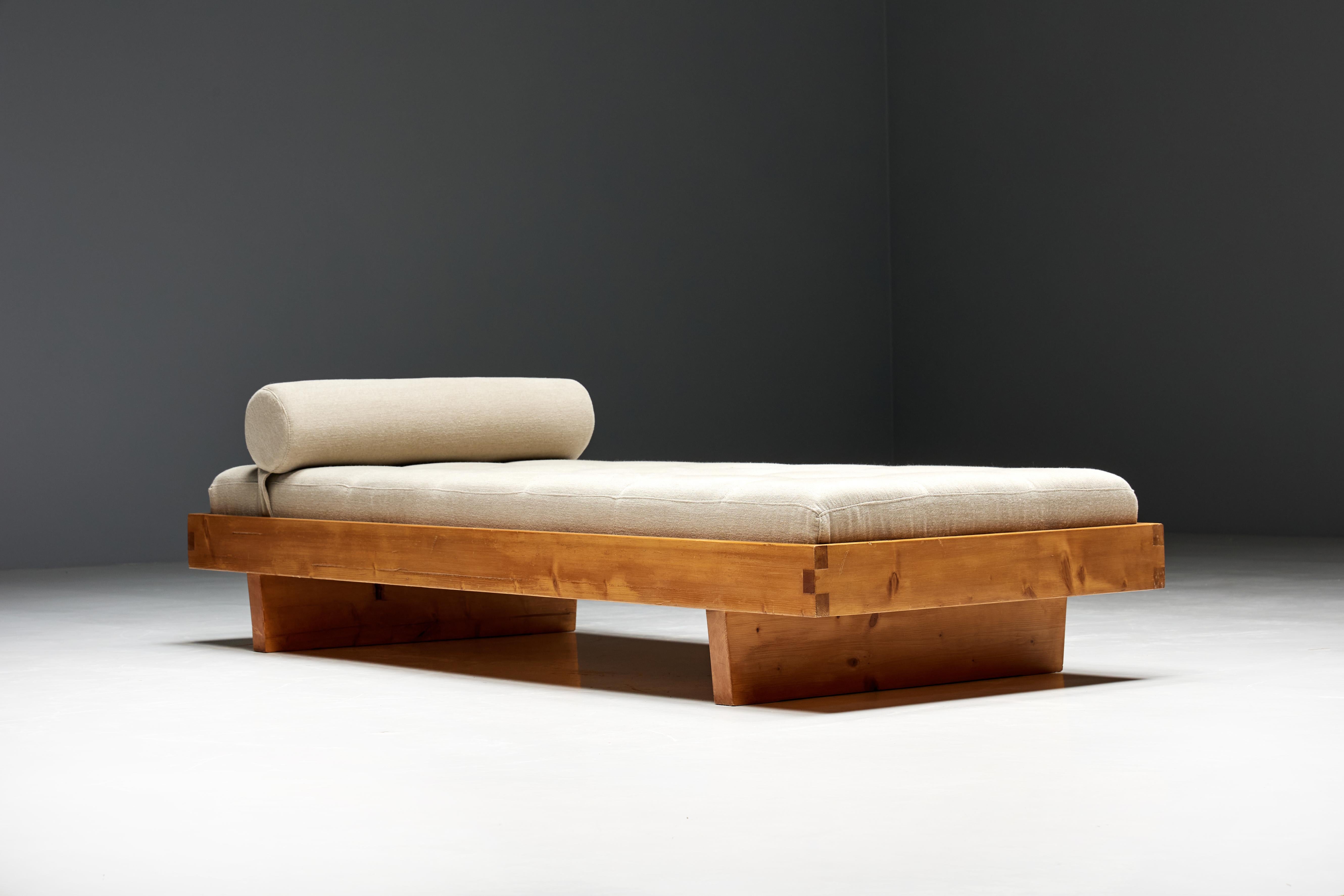 Leather Daybed by Charlotte Perriand for Méribel Les Allues, France, 2008