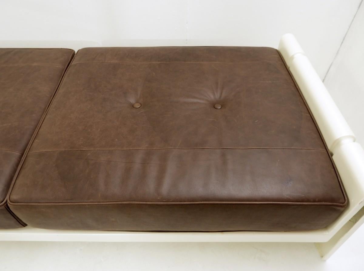 Leather and fiberglass Daybed by Rodolfo Bonetto - Italy 1969.