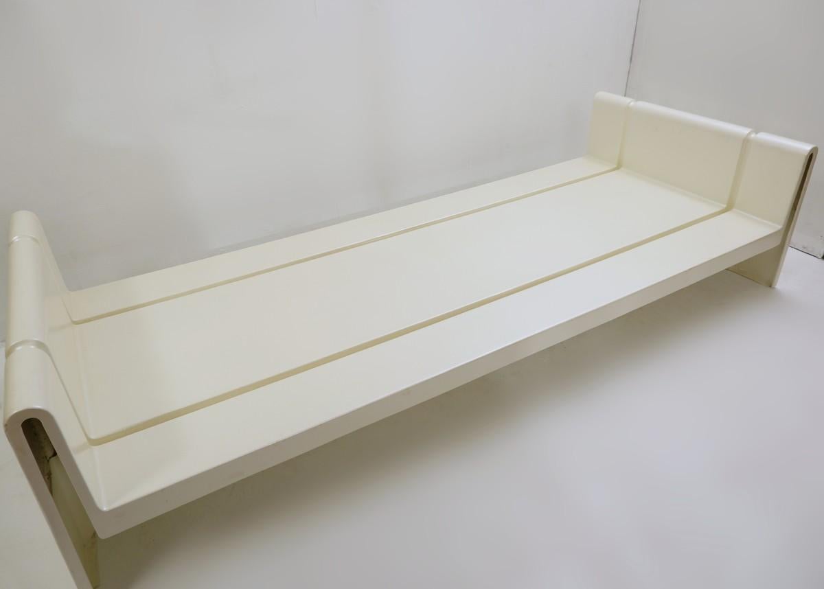 Daybed von Rodolfo Bonetto, Leder und Glasfaser, Italien, 1969 im Angebot 1