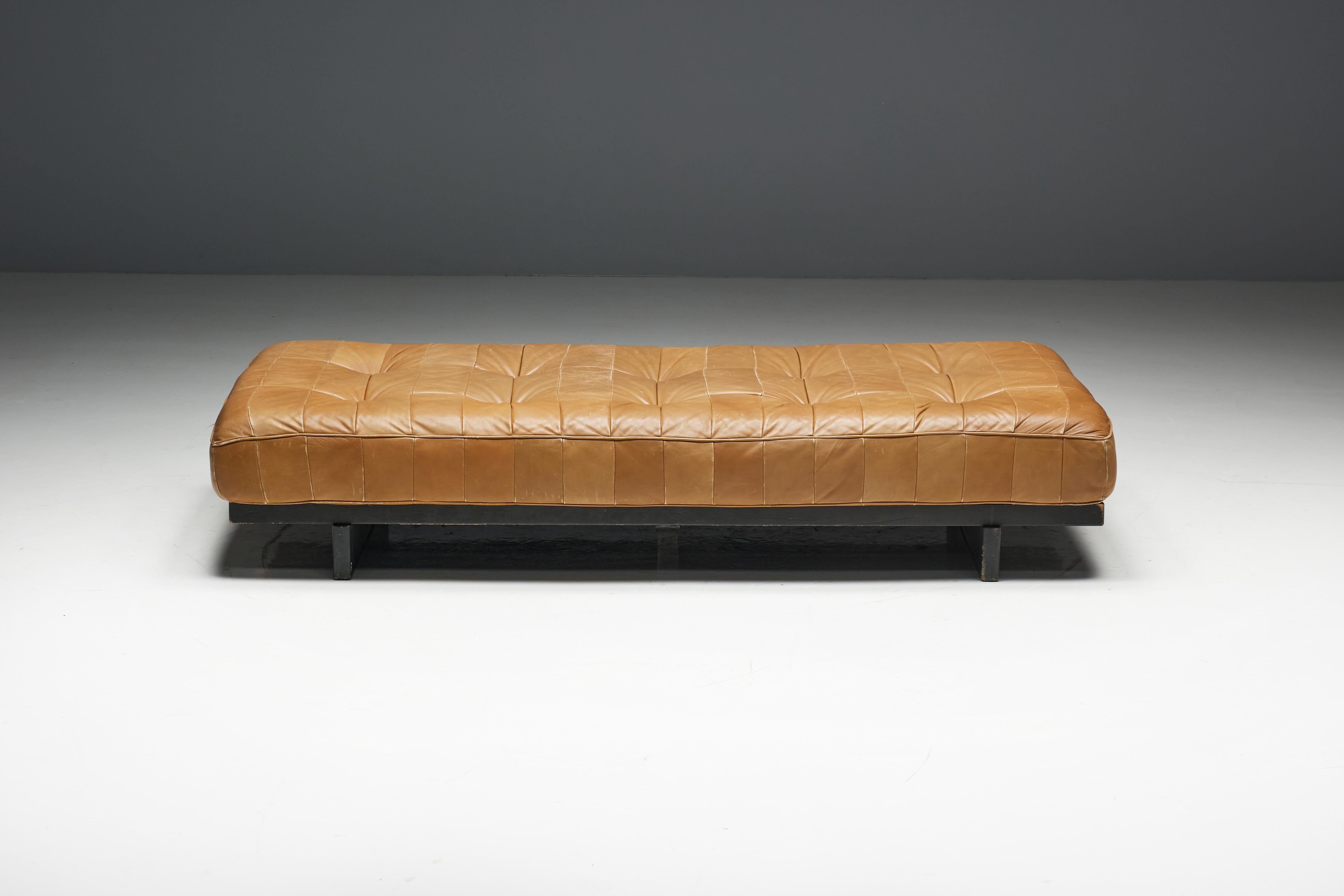 Daybed DS80 by De Sede in Cognac Leather, Switzerland, 1970s 7