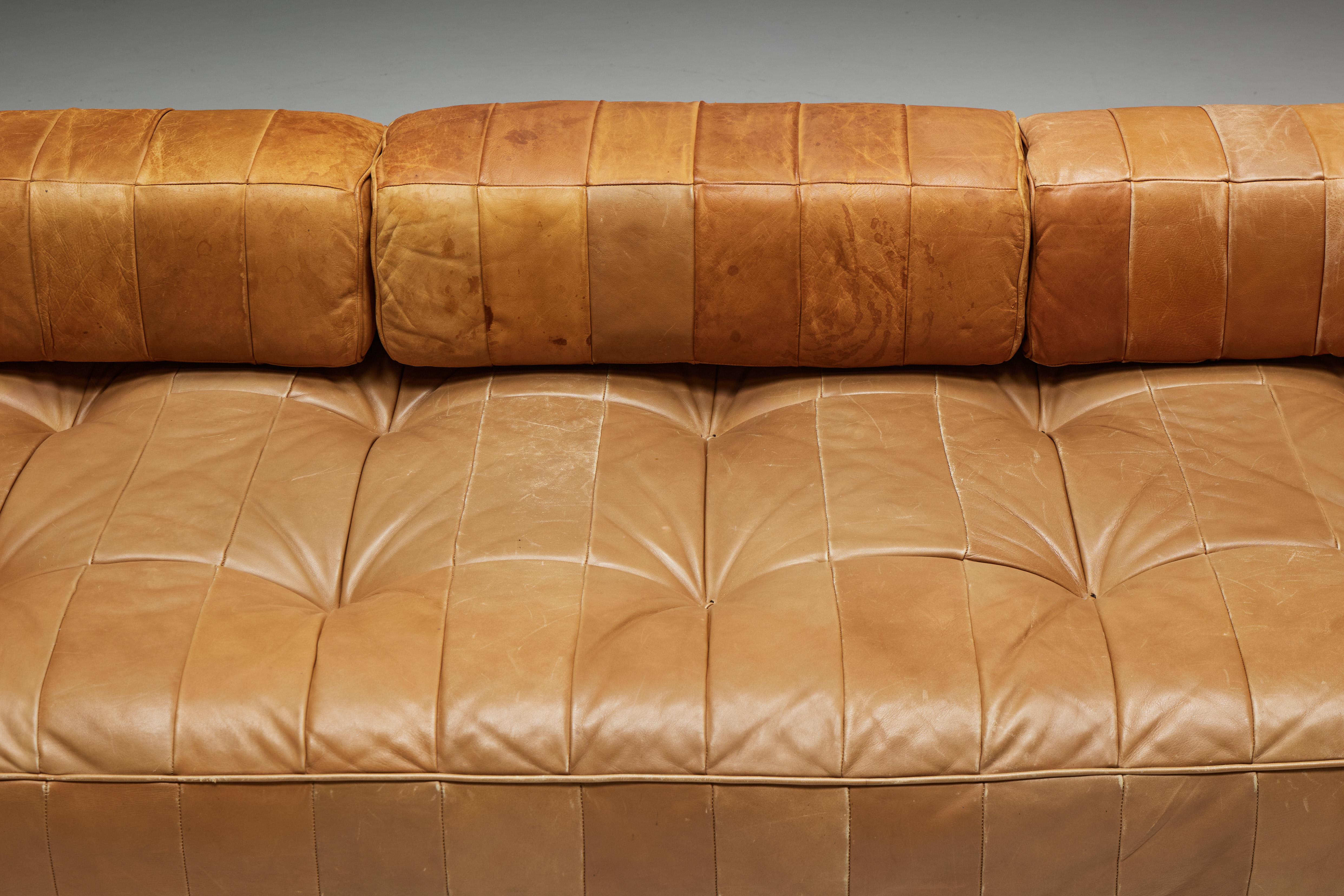 Mid-Century Modern Daybed DS80 by De Sede in Cognac Leather, Switzerland, 1970s