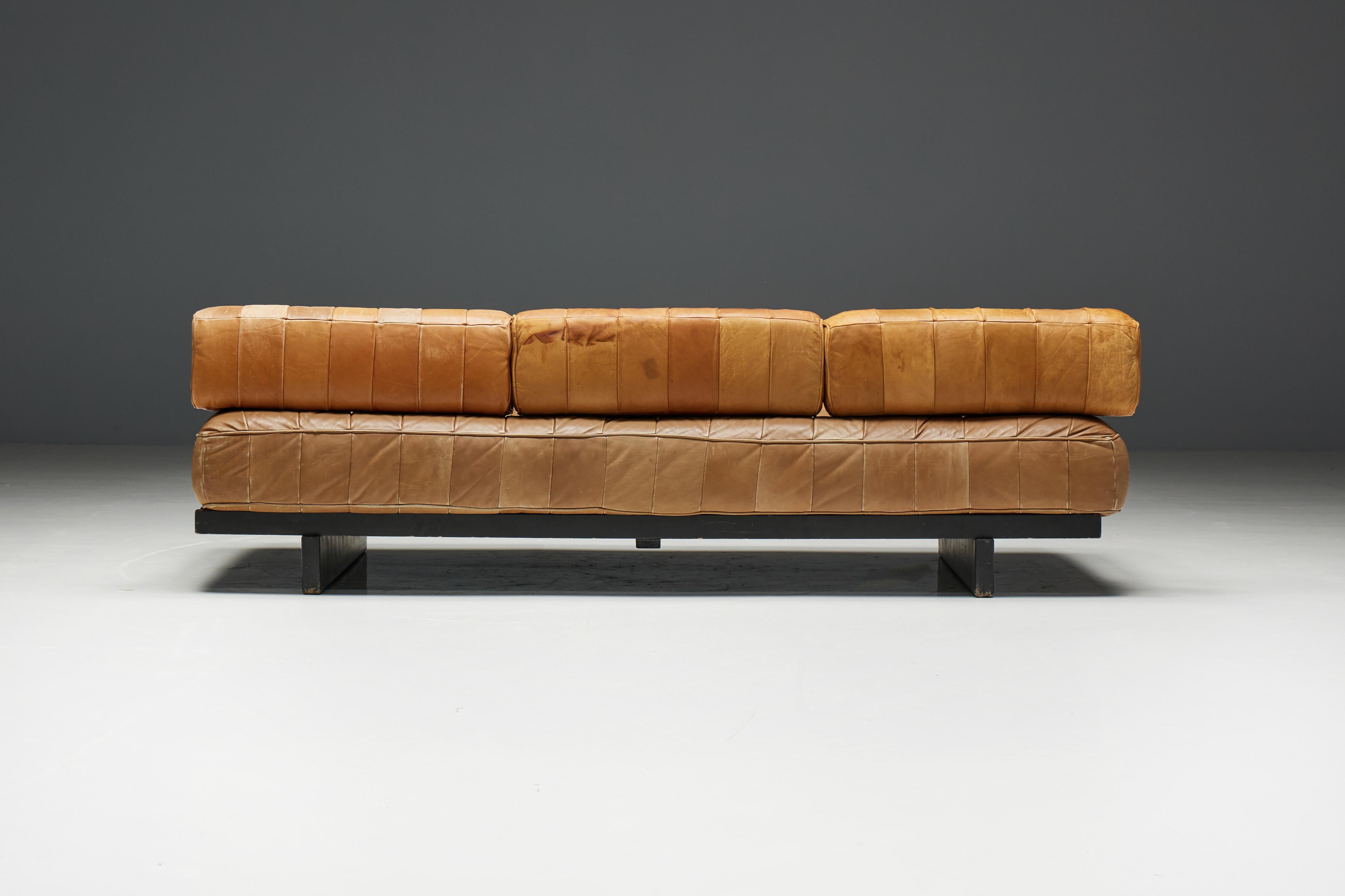 Daybed DS80 by De Sede in Cognac Leather, Switzerland, 1970s 2