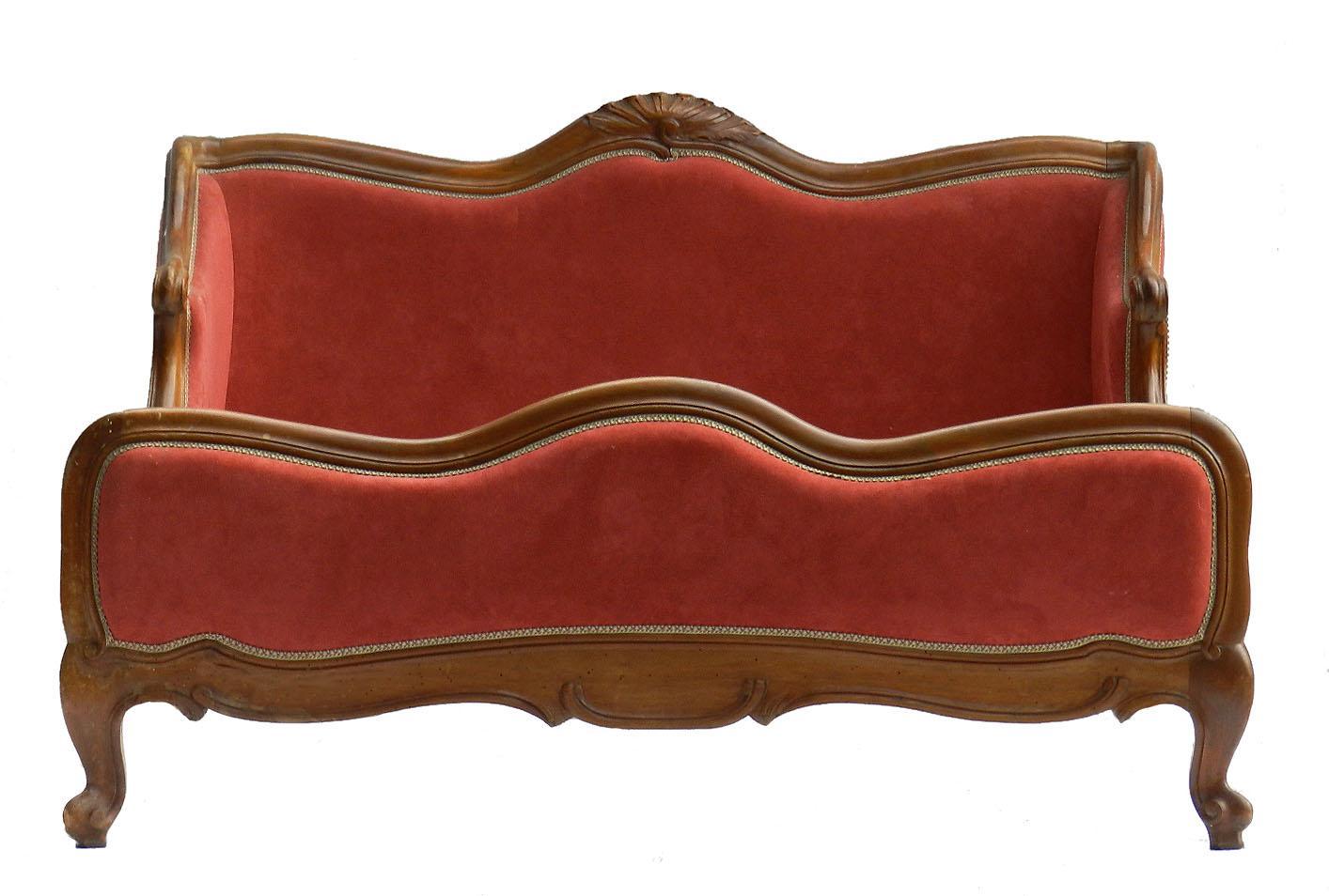 Antike Französisch Daybed Ende 19. Jahrhundert Louis XV Revival Sofa verwenden oder wiederherstellen (Louis XV.)