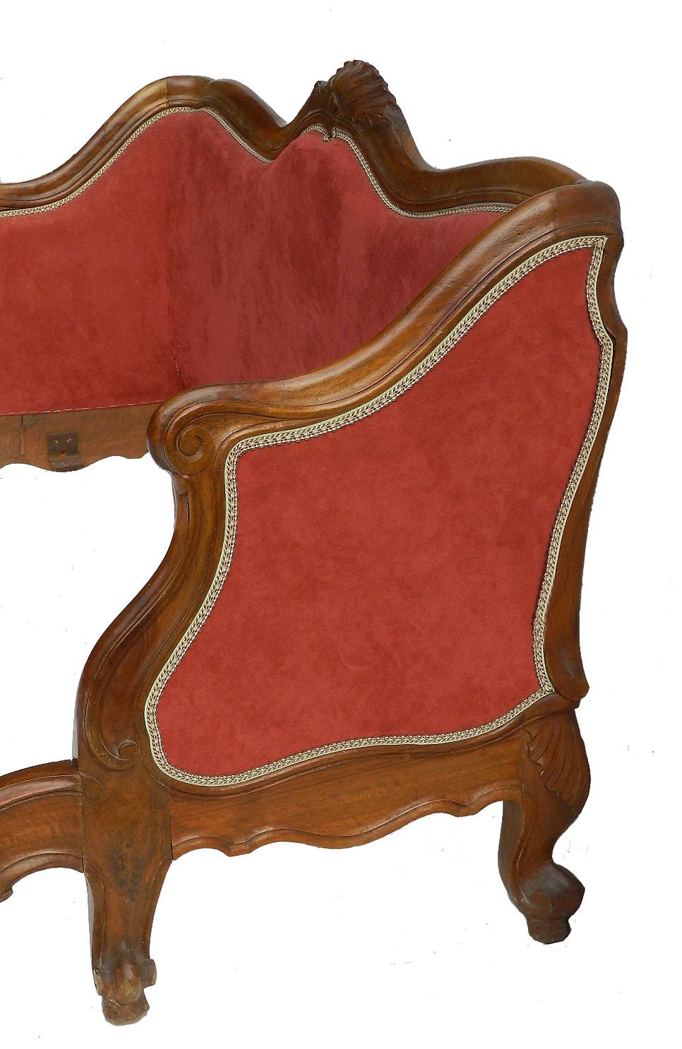 Antike Französisch Daybed Ende 19. Jahrhundert Louis XV Revival Sofa verwenden oder wiederherstellen im Zustand „Gut“ in Mimizan, FR