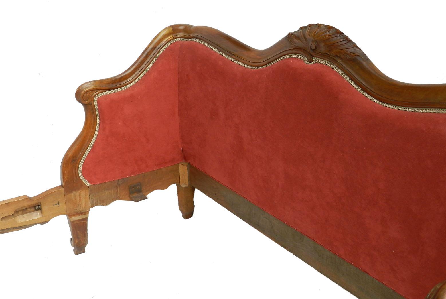 Antike Französisch Daybed Ende 19. Jahrhundert Louis XV Revival Sofa verwenden oder wiederherstellen (Polster)