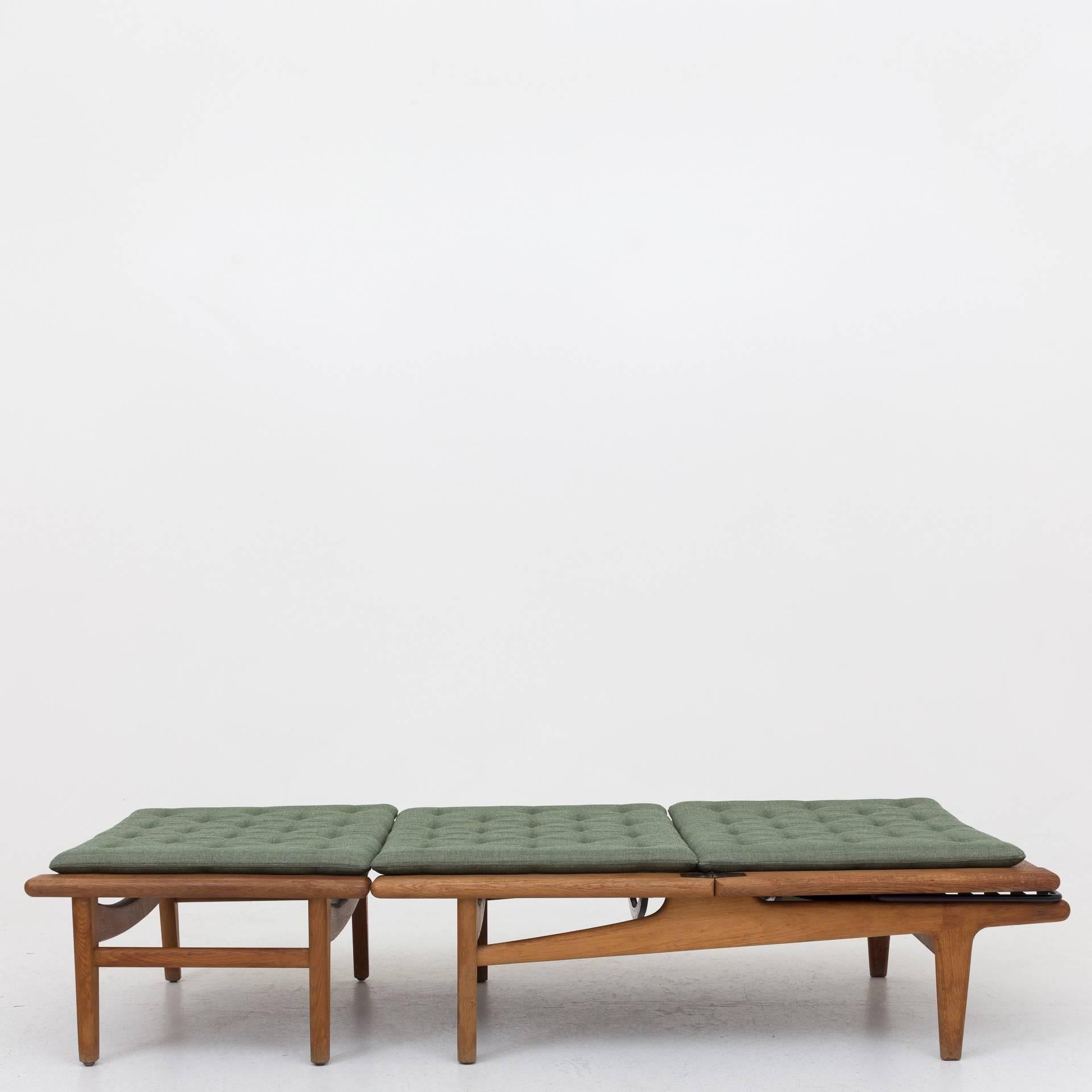 GE 1, daybed with stool in oak. Cushions in canvas two, col 926. Maker GETAMA.