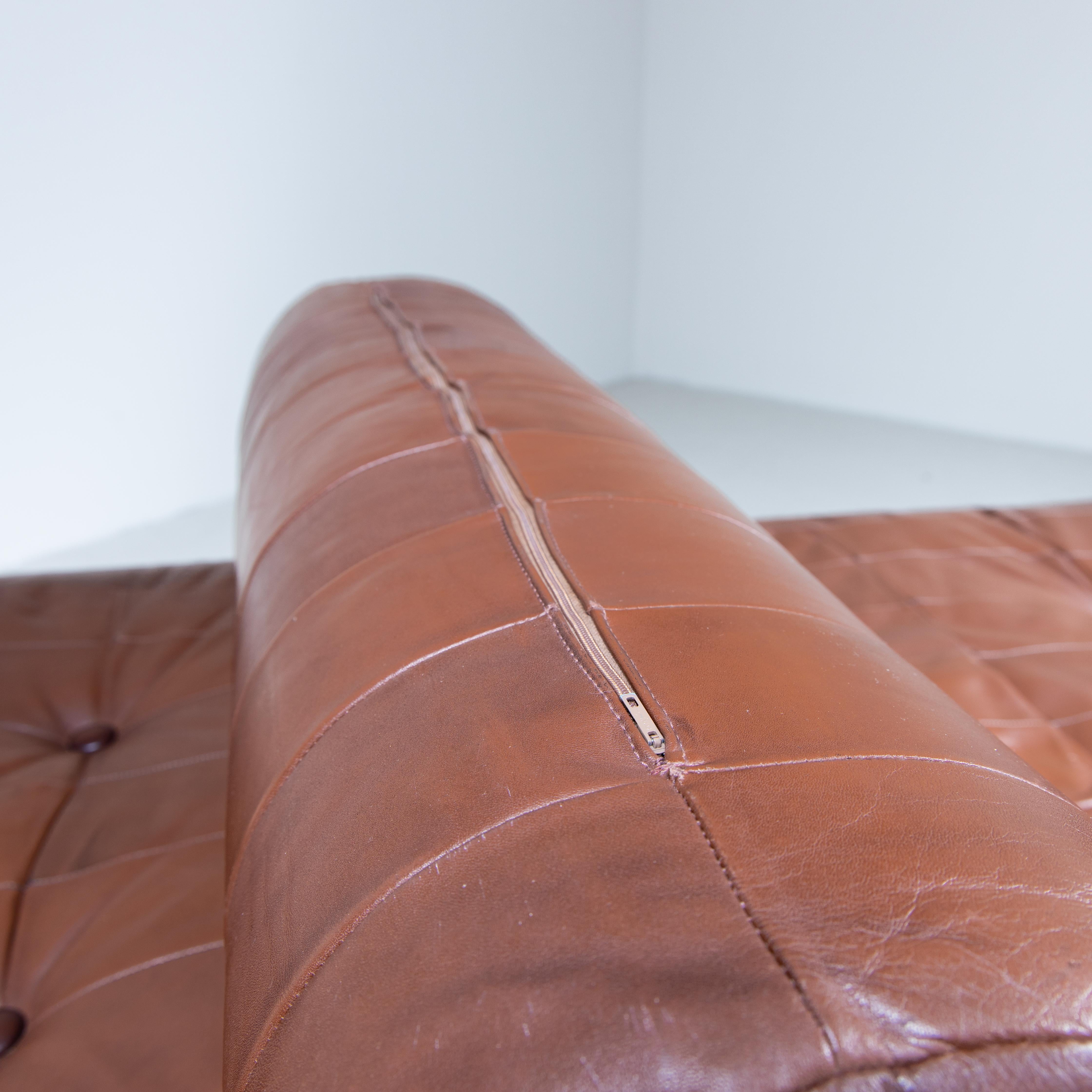 Daybed in pelle marrone, manifattura italiana, 1960 in vendita 2