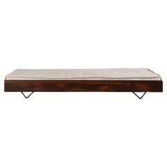 Retro Daybed in Tropical Hardwood and Iron, Jorge Zalszupin, Brazilian Modern Design