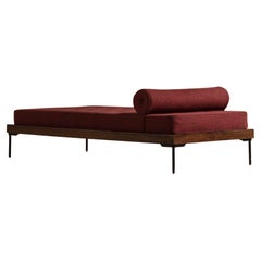 Daybed in Wood and Metal, by Geraldo de Barros, Brazilian Mid-Century Modern