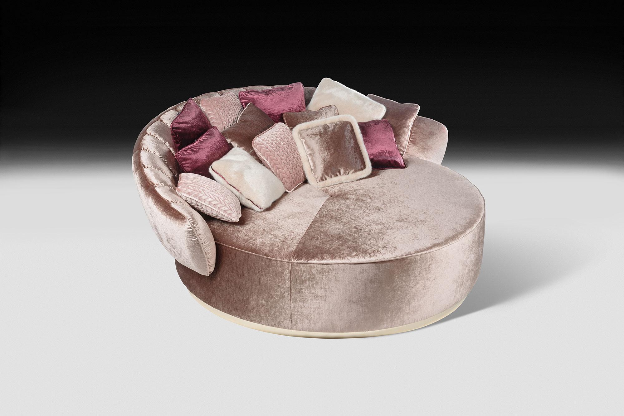 Tagesbett Kidman, rosa Farbe, hergestellt in Italien (21. Jahrhundert und zeitgenössisch) im Angebot