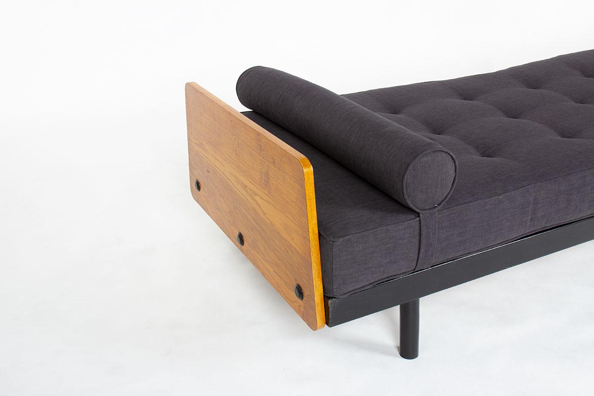 20th Century Daybed model SCAL 452 by Jean Prouve steel and ash 1950