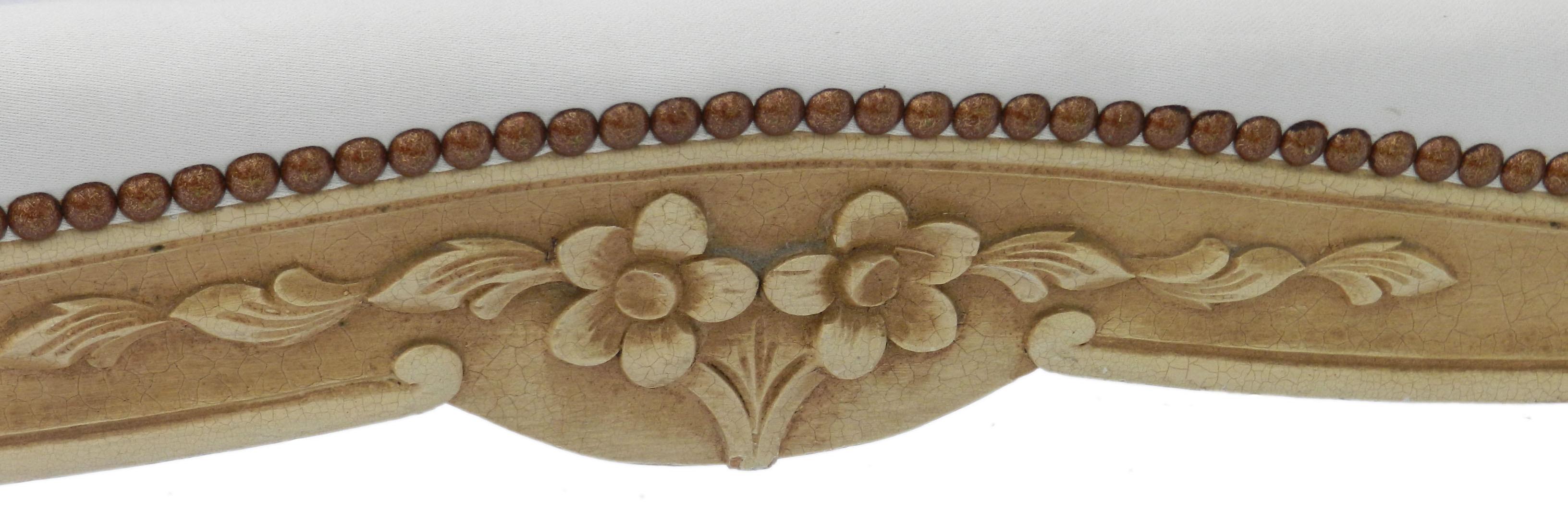 Daybed or Single Bed Upholstered Button Back French Early 20th Century  1