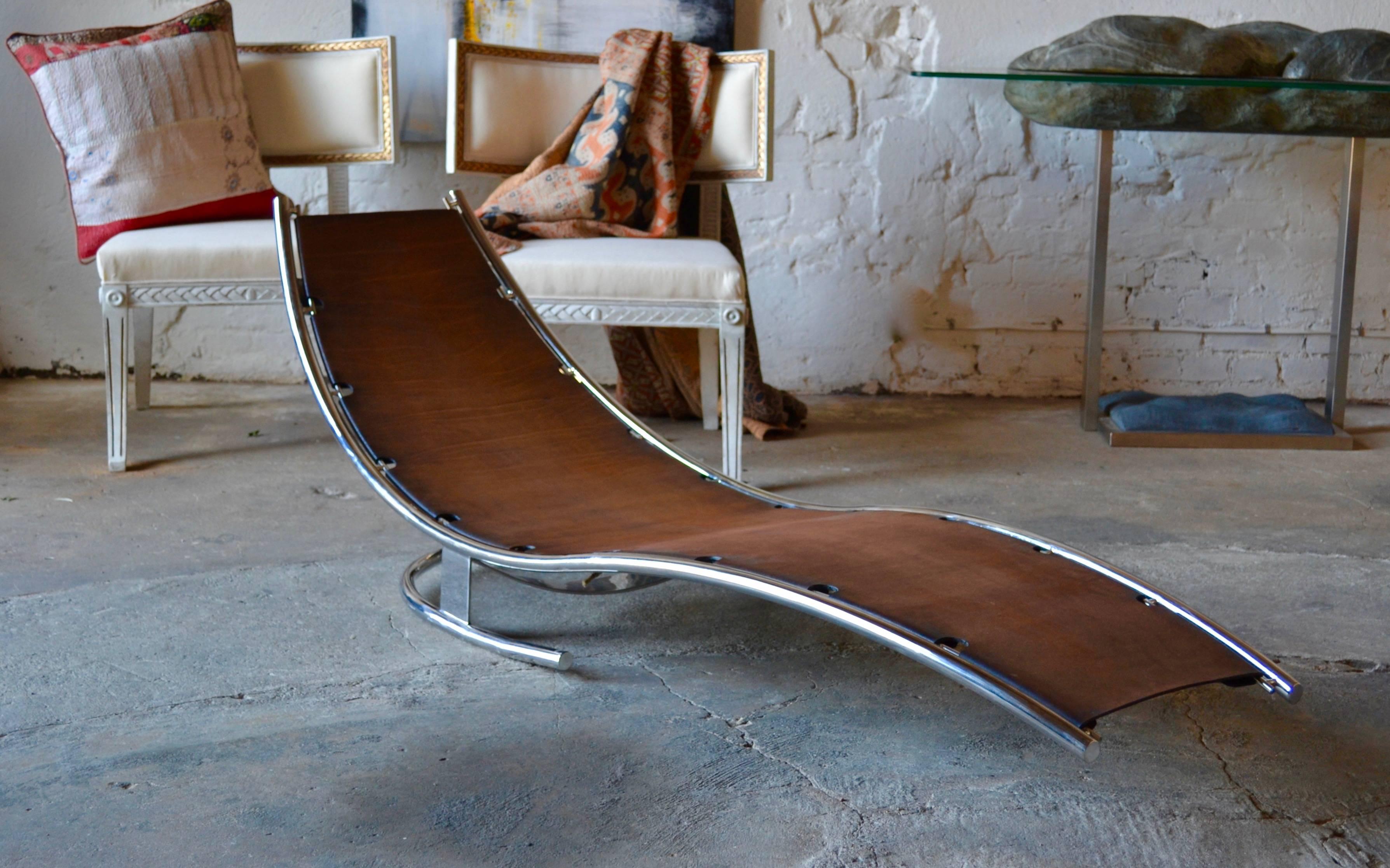 Daybed Scandinavian Modern Design by Albin Love Lindgren Series 0. ¼, Cognac 4