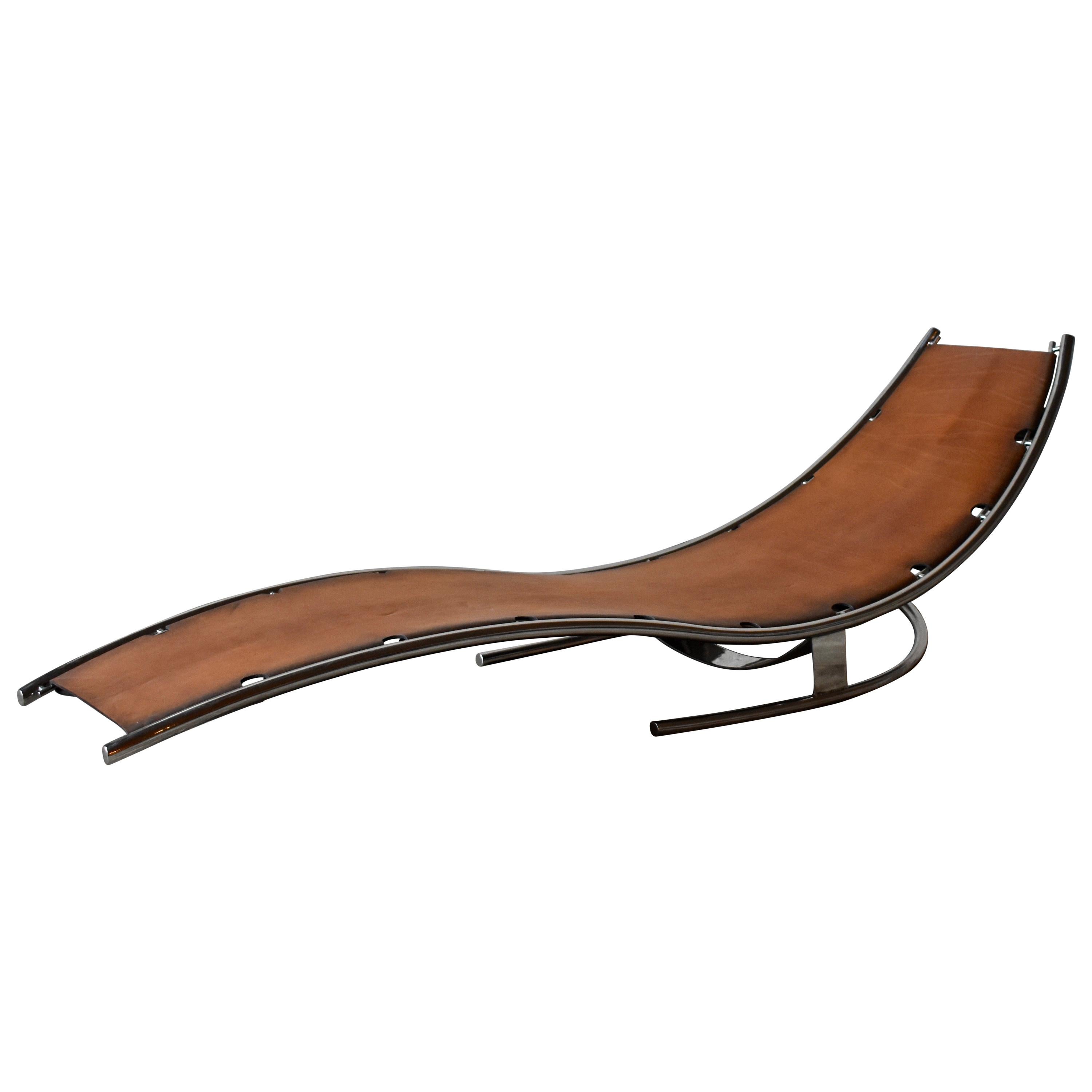 Daybed Scandinavian Modern Design by Albin Love Lindgren Series 2. NMBR 1 Cognac For Sale