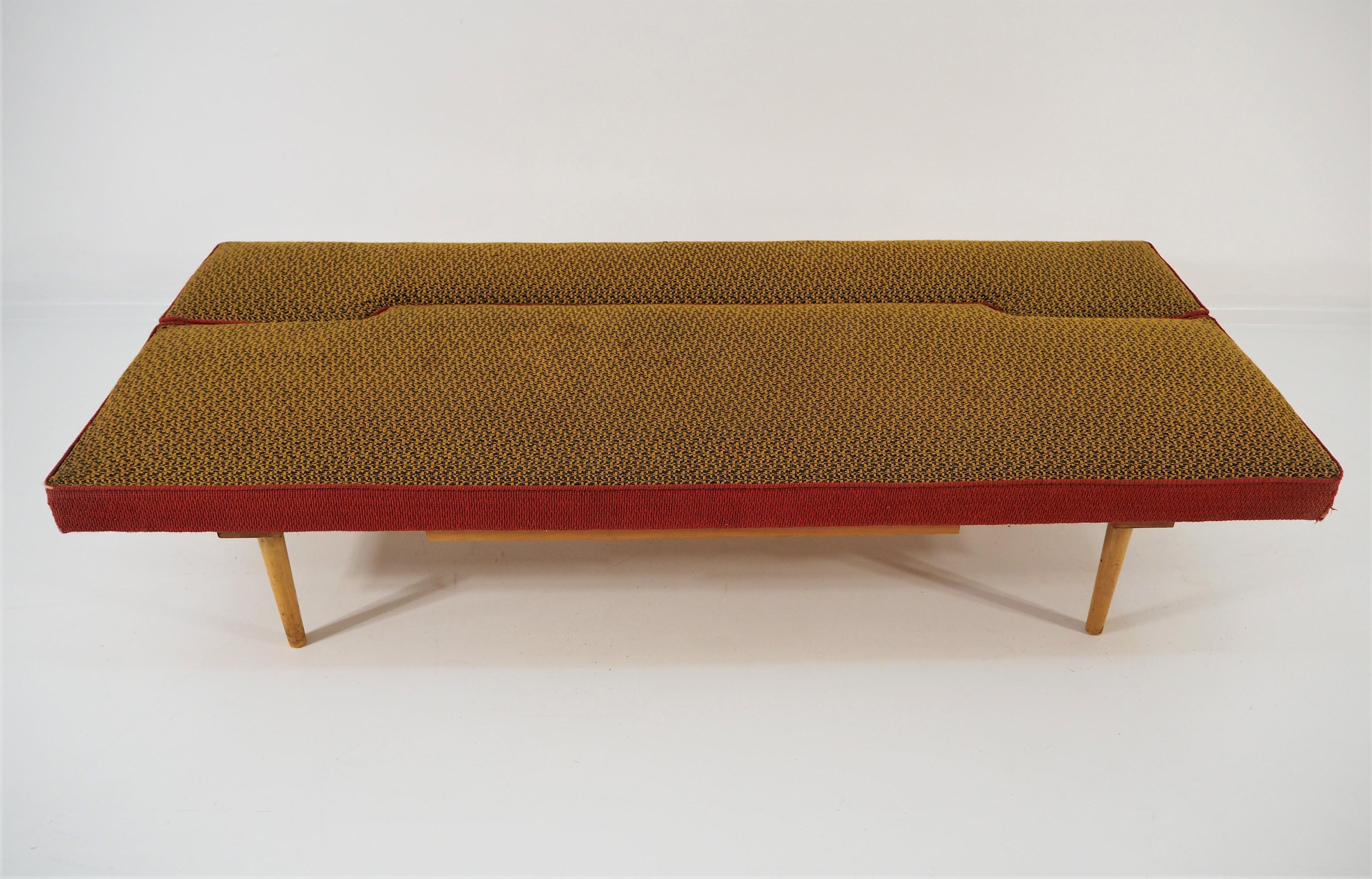 Wood Daybed Sofa by Miroslav Navratil, 1980s For Sale