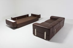 Daybed Sofa Set of 2 711 by Tito Agnoli for Cinova in Brown Leather
