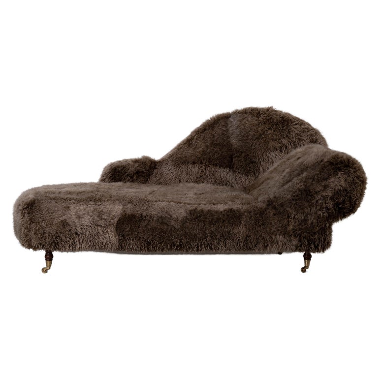 Daybed Swedish Long Haired Sheep fur Sweden at 1stDibs