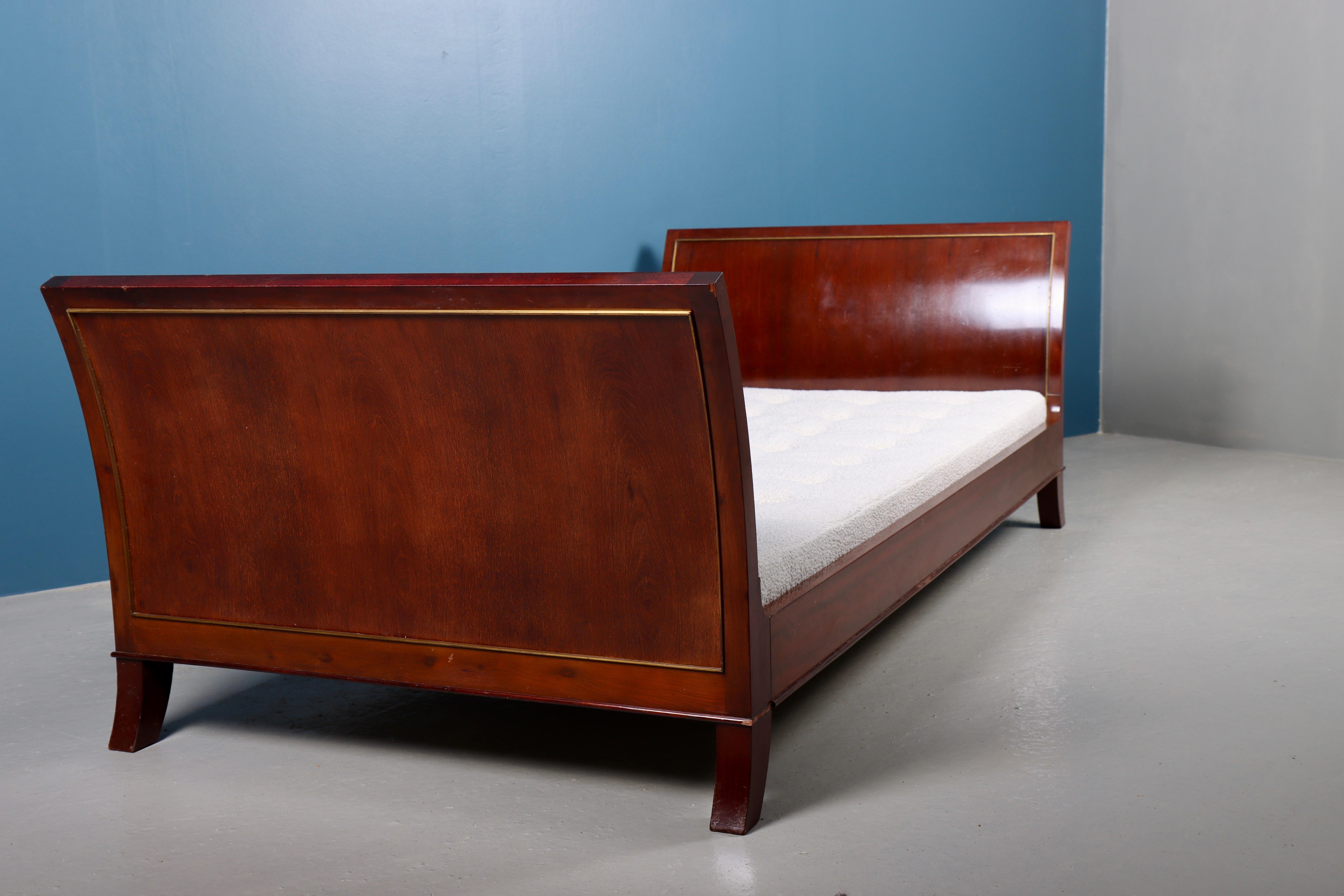 Daybed with Boucle Mattress Designed by Lysberg Hansen & Therp, 1940s 7