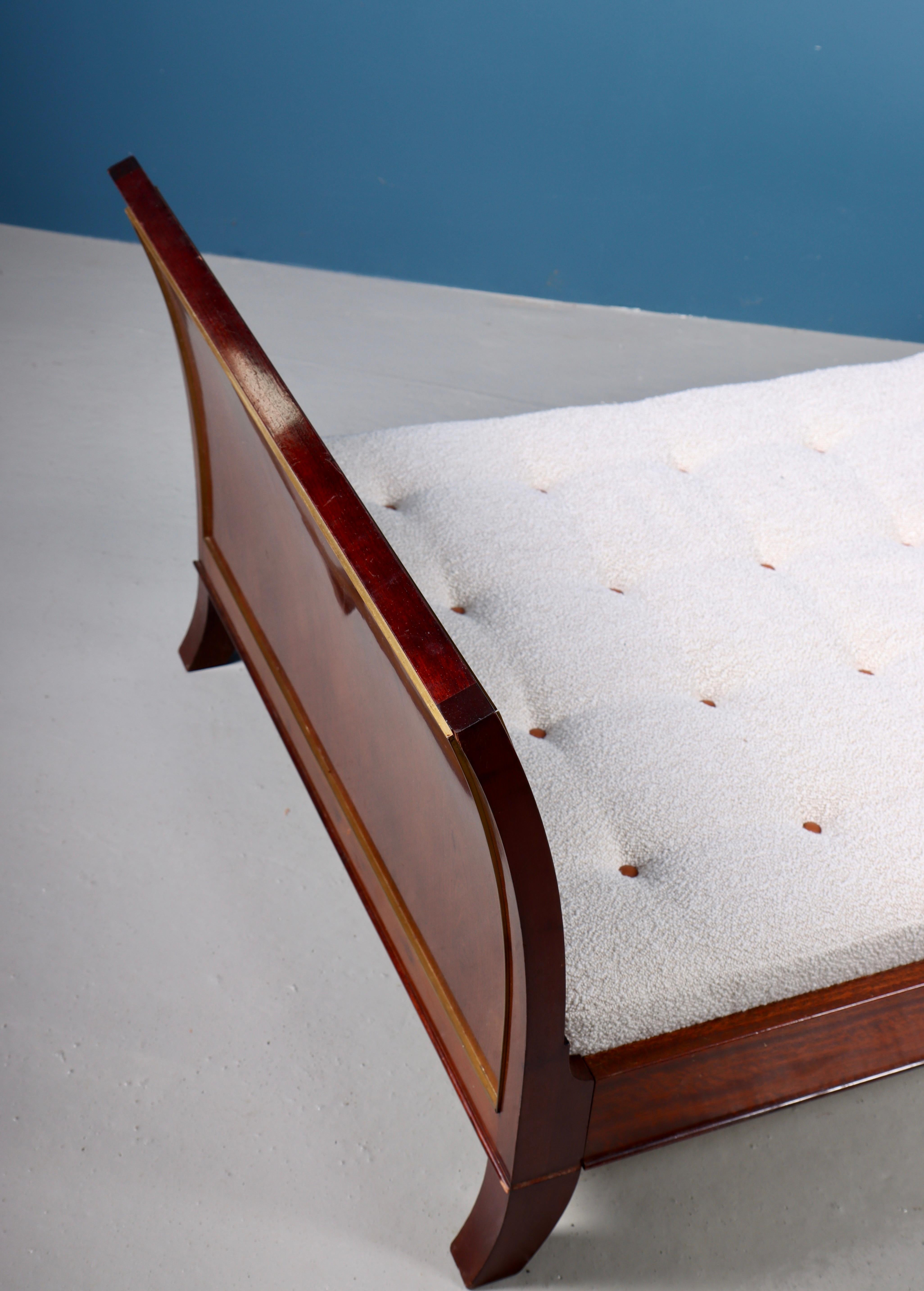 Daybed with Boucle Mattress Designed by Lysberg Hansen & Therp, 1940s 9