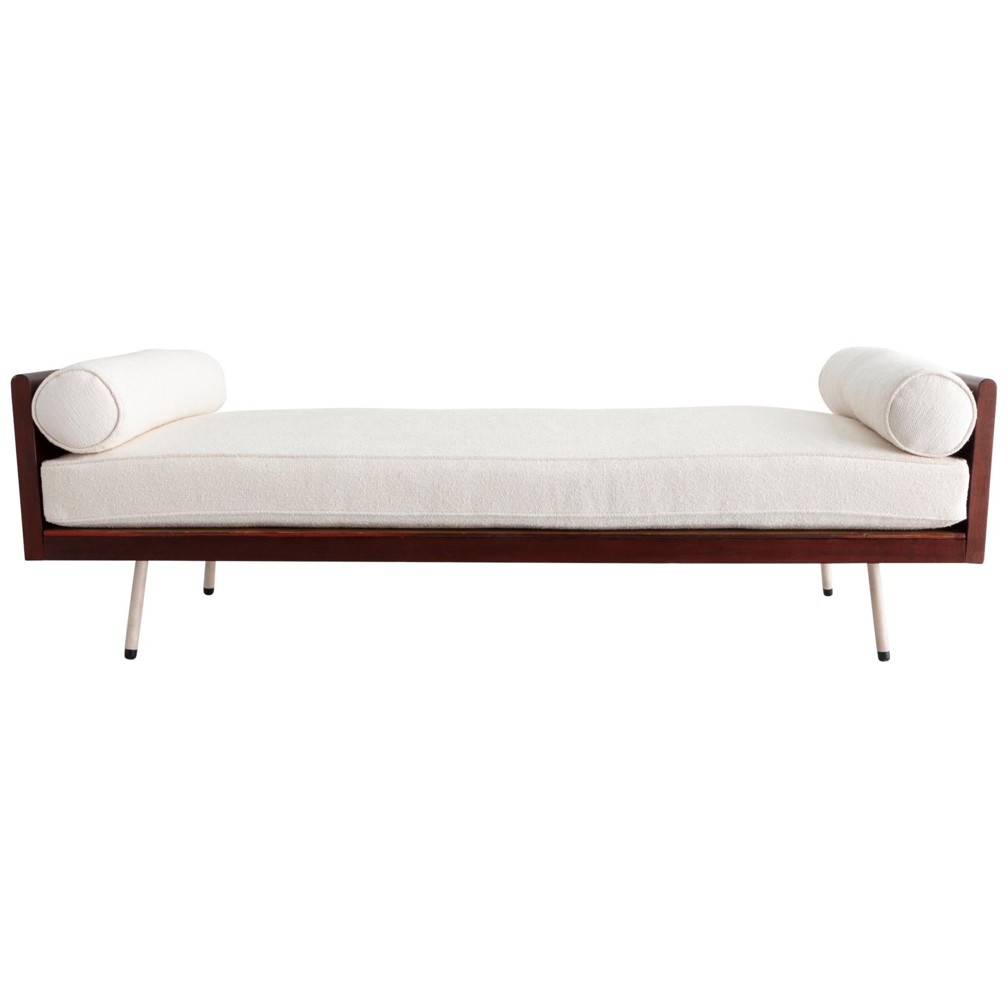 Daybed with Wood Frame by Joaquim Tenreiro For Sale