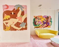 Daydream In Bloom New Zealand Wool Unique Tapestry Rug By Miranda Makaroff