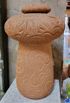 Dayle Rushall Incised California Studio Pottery