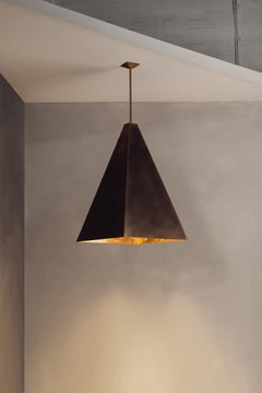 Daymark Pendant Light — Small — Patinated Brass — Made in Britain