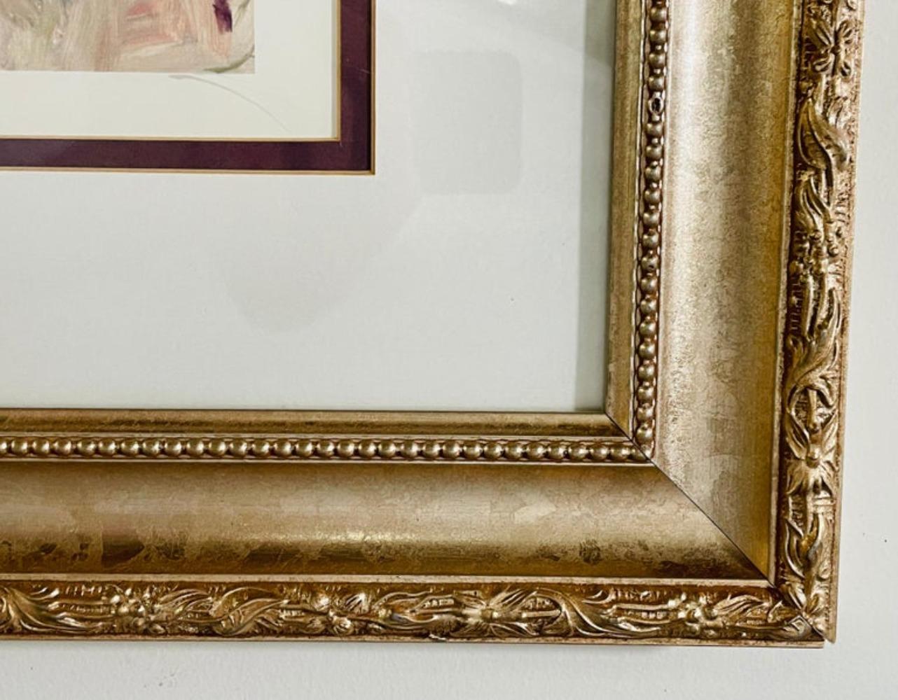Retrato vintage de una mujer en un jardín Impresión firmada Dayo en venta 5