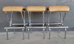 Daystrom Chrome Bar Stools Set 3